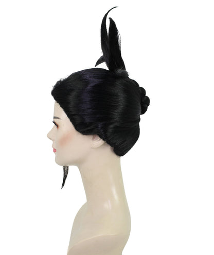 Women’s Drag Queen  Black Spiky Fancy Wig | Flame-retardant Synthetic Fiber | Best Halloween Wig