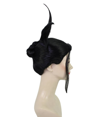 Women’s Drag Queen  Black Spiky Fancy Wig | Flame-retardant Synthetic Fiber | Best Halloween Wig