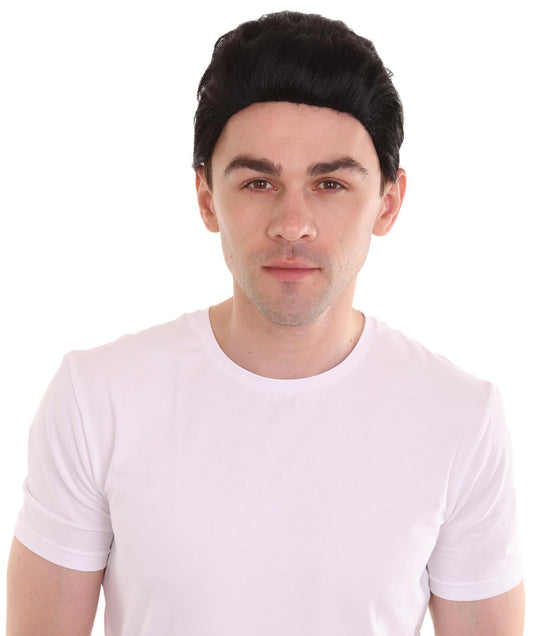 Men’s No-Maj Black Curly Wig | Perfect for Halloween | Flame-retardant Synthetic Fiber