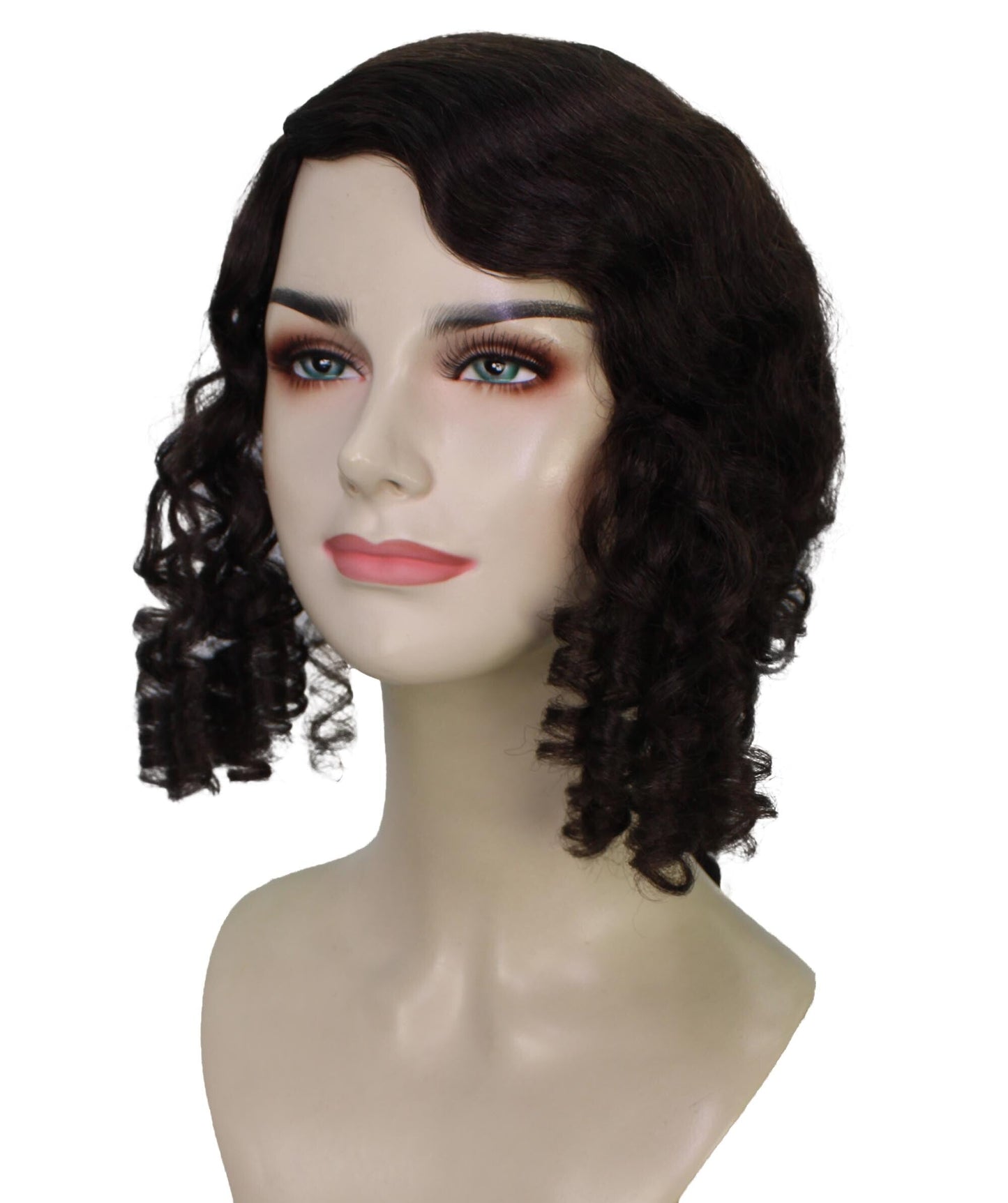 Women’s Wizard World Dark Curly Witch Wig | with long braid Best for Halloween | Flame-retardant Synthetic Fiber