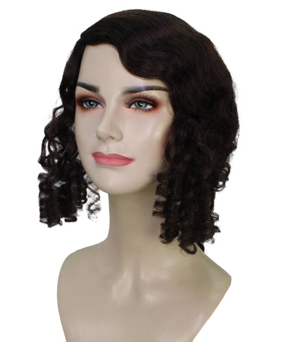 Women’s Wizard World Dark Curly Witch Wig | with long braid Best for Halloween | Flame-retardant Synthetic Fiber