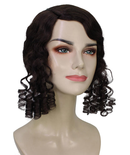 Women’s Wizard World Dark Curly Witch Wig | with long braid Best for Halloween | Flame-retardant Synthetic Fiber