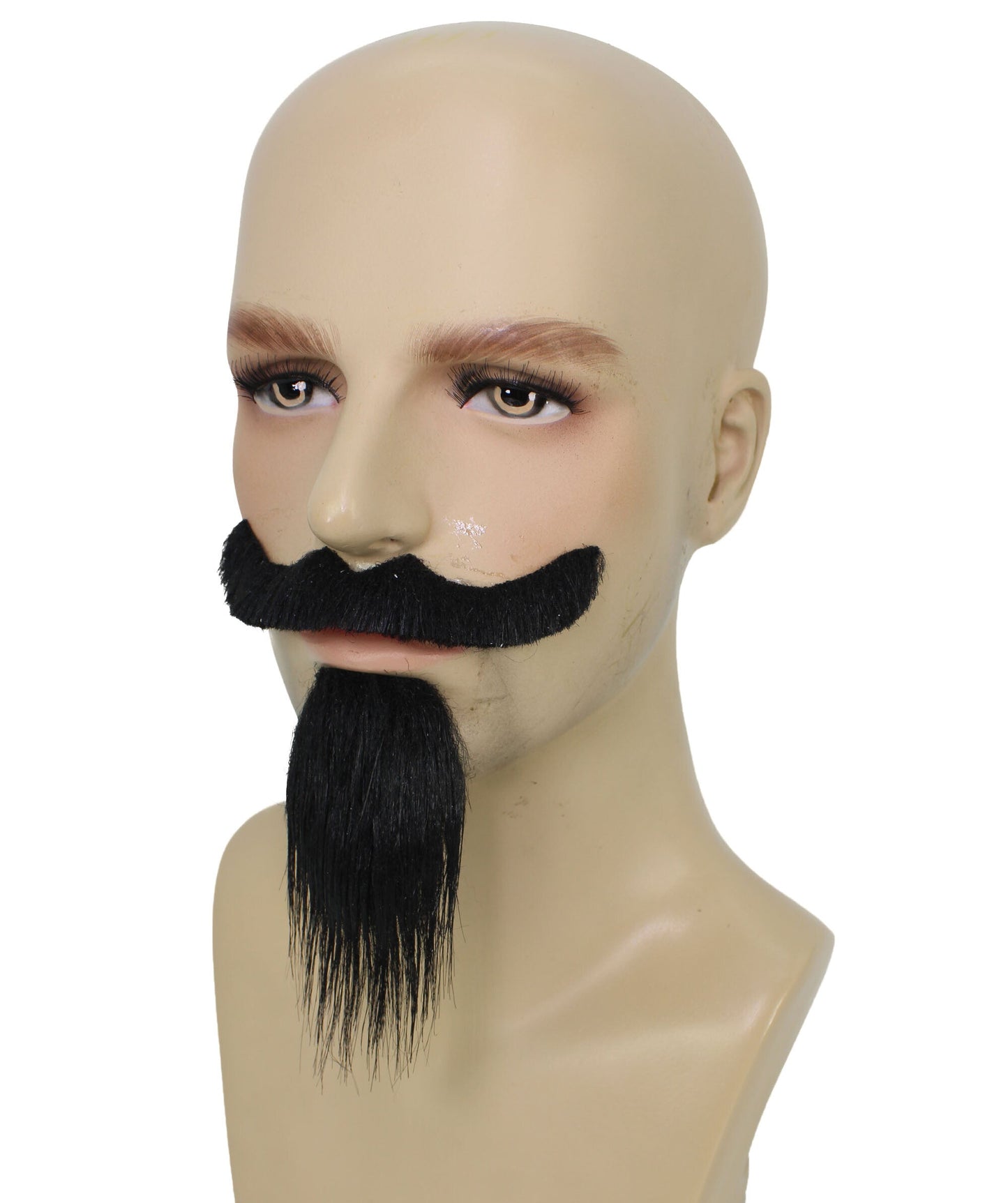 Men’s Van Dyke Beard And Mustache Set | Adhesive Strip for Comfortable Fit | Flame-retardant Synthetic FIber