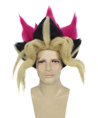 HPO  Men's King of Games Multicolor Wig |  Best for Halloween | Flame-retardant Synthetic Fiber
