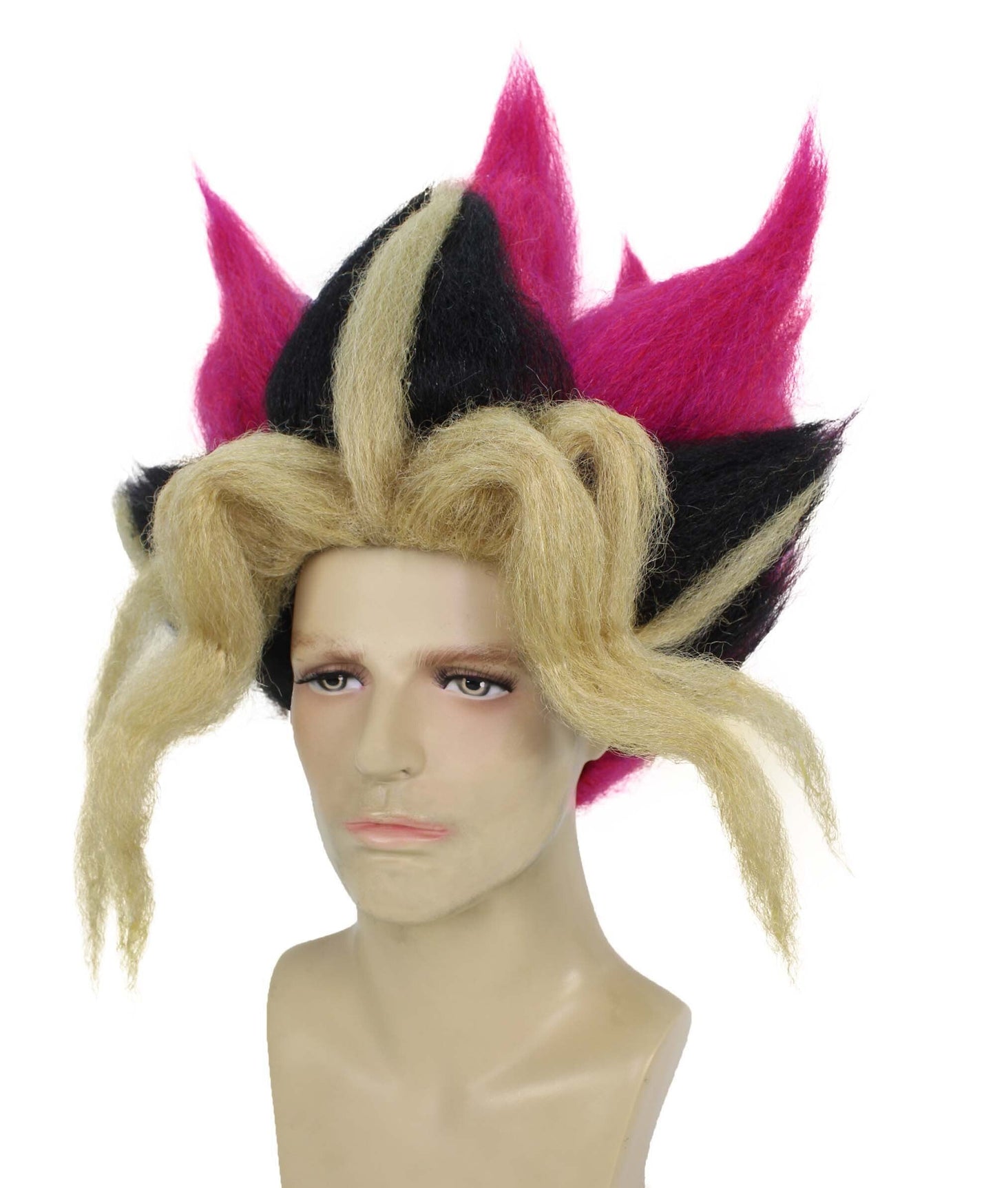 HPO  Men's King of Games Multicolor Wig |  Best for Halloween | Flame-retardant Synthetic Fiber