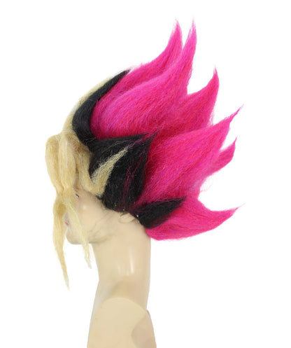 HPO  Men's King of Games Multicolor Wig |  Best for Halloween | Flame-retardant Synthetic Fiber