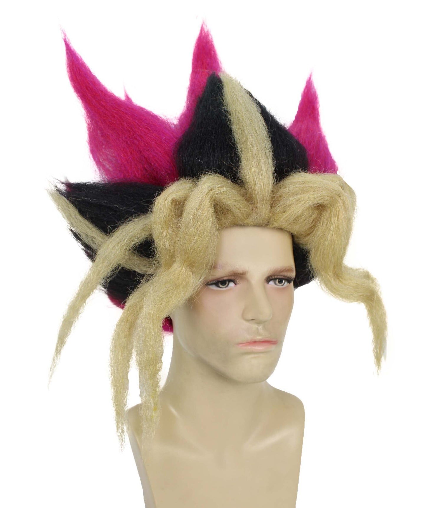 HPO  Men's King of Games Multicolor Wig |  Best for Halloween | Flame-retardant Synthetic Fiber