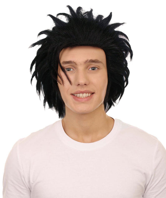Swordsman Black Spiky Fantasy Game Wig