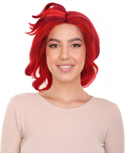 HPO  Women's Animated Movie Red Ponytail Wig | Best for Halloween | Flame-retardant Synthetic Fibar