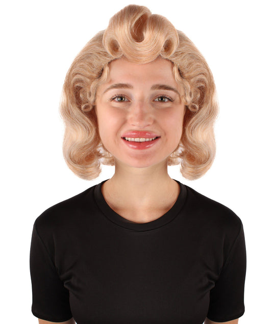 HPO Women's Canadian Drag Queen Wig, Perfect for Halloween, Flame-retardant Synthetic Fiber