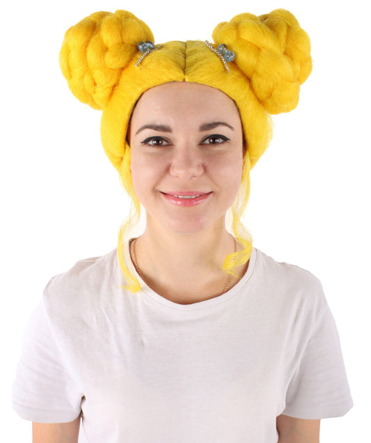 HPO Women’s Pop Star Glamour Wig, Perfect for Halloween and Fancy, Flame-retardant Synthetic Fiber