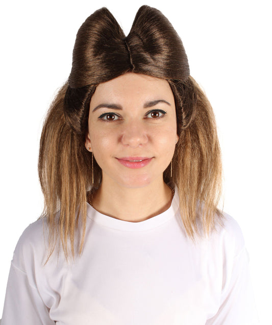 Women's Dramatic Fancy Brown Hair Wig | Perfect for Halloween | Flame-retardant Synthetic Fiber