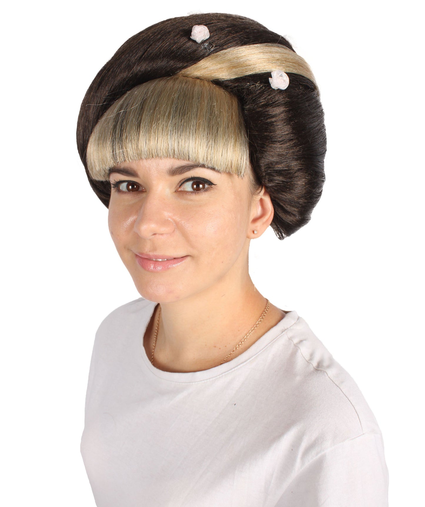 Women's Beehive Black Fancy Wig | Perfect for Halloween | Synthetic Fiber | Perfect for Halloween
