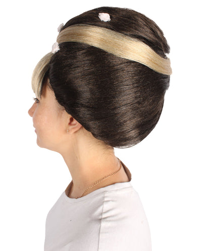 Women's Beehive Black Fancy Wig | Perfect for Halloween | Synthetic Fiber | Perfect for Halloween