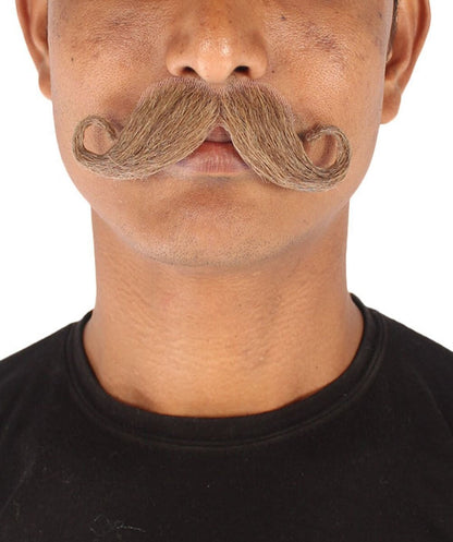 Brown Men's Mustache Fancy Facial Hair