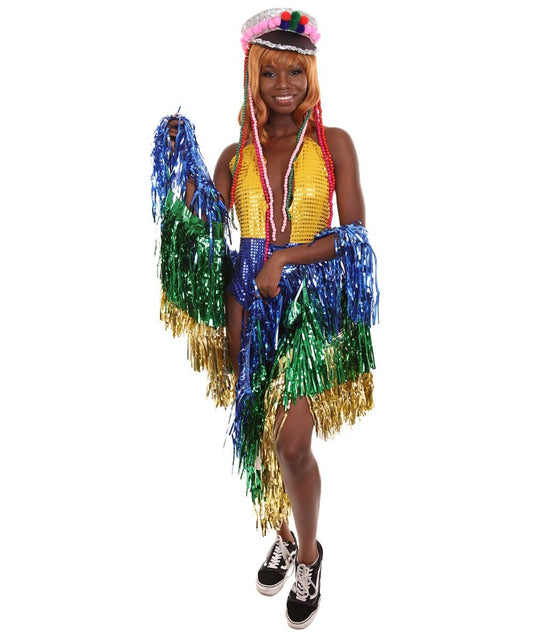 HPO Pryzm Cap'n Shine Military Themed Tinsel Costume Bundle - Includes Cape and Hat