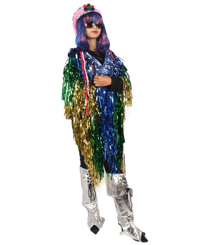  Multicolor Tinsel Jacket Costume