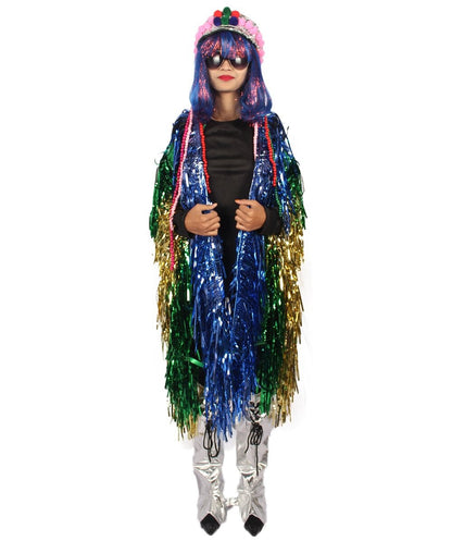  Multicolor Tinsel Jacket Costume