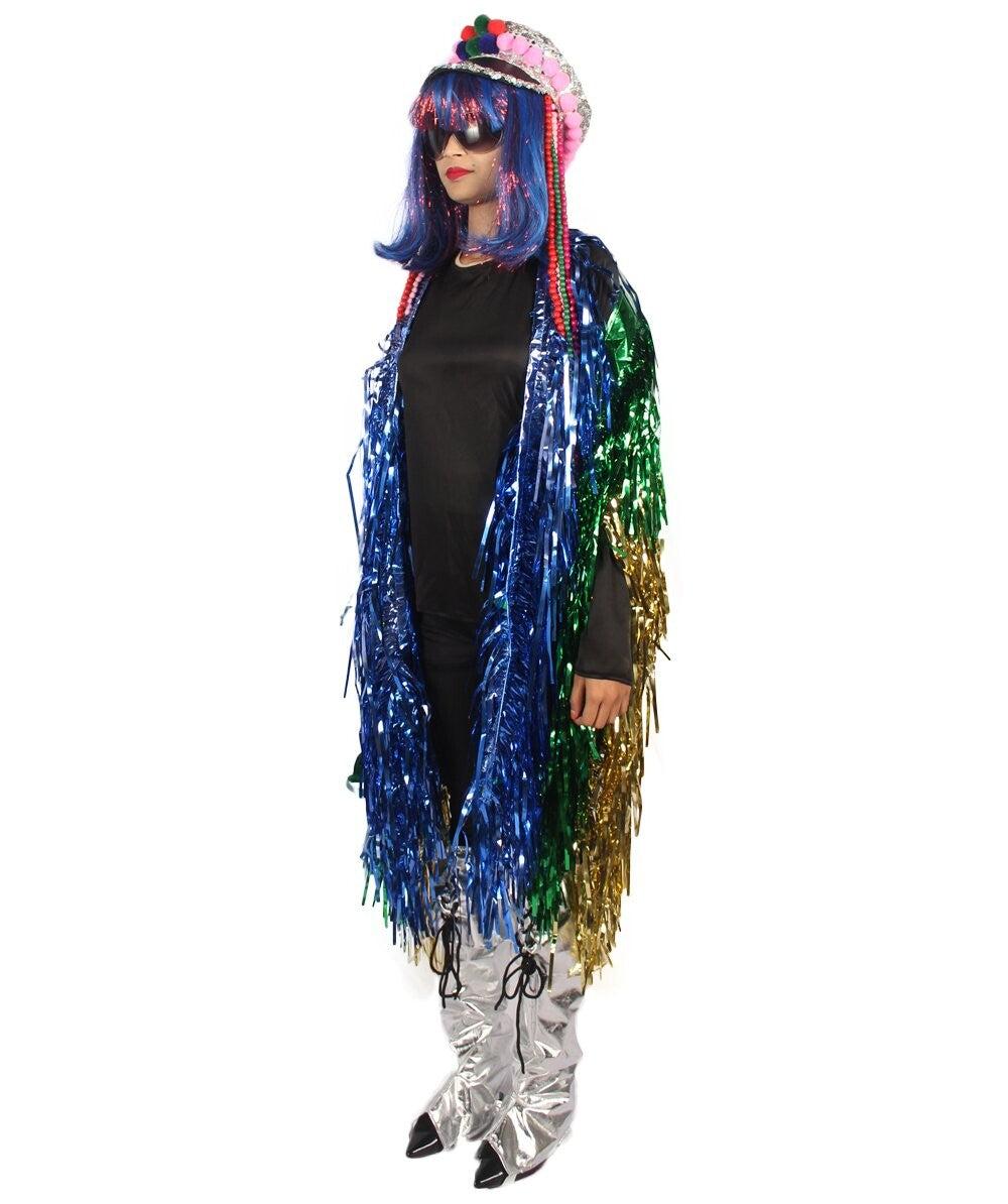  Multicolor Tinsel Jacket Costume