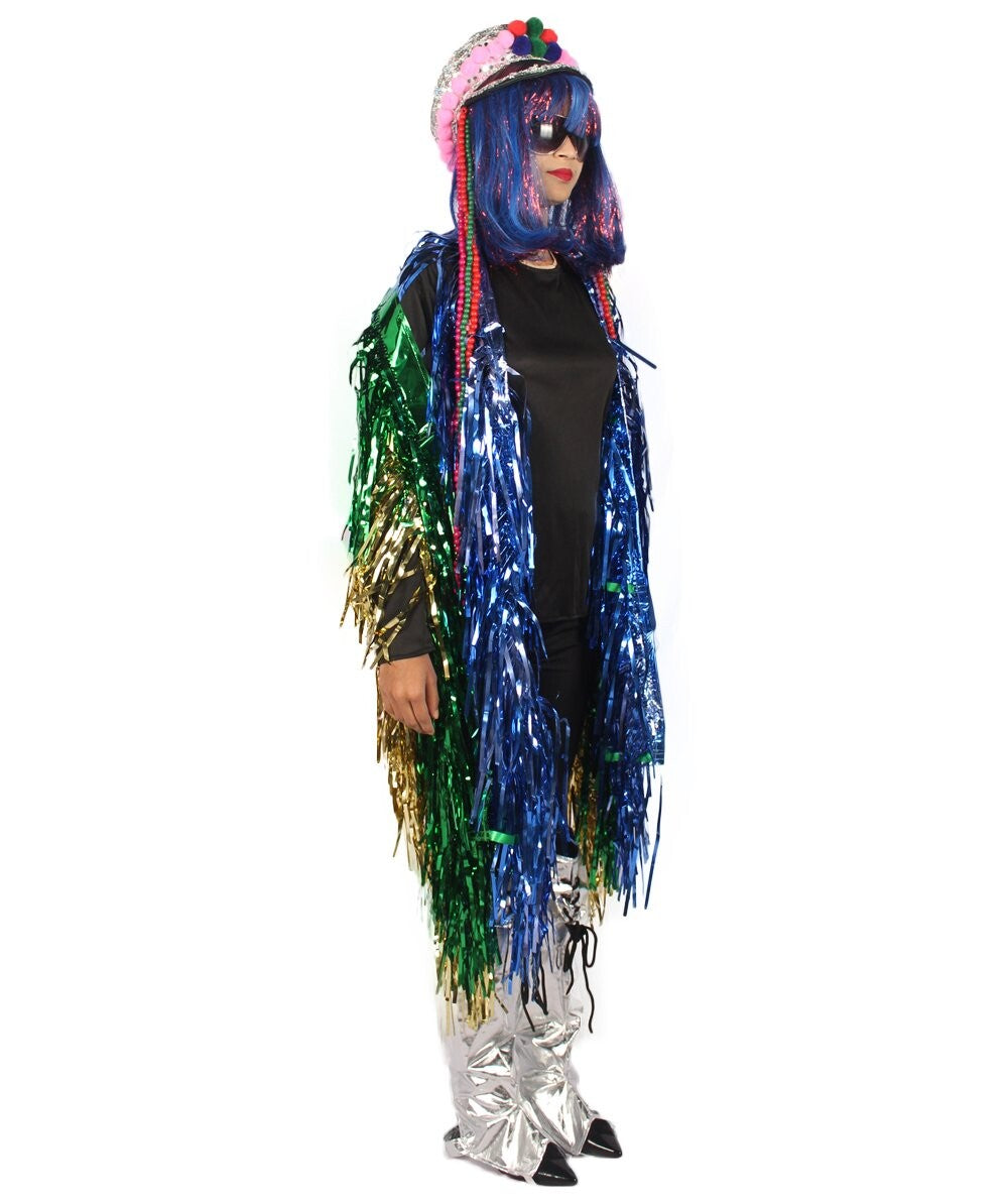  Multicolor Tinsel Jacket Costume