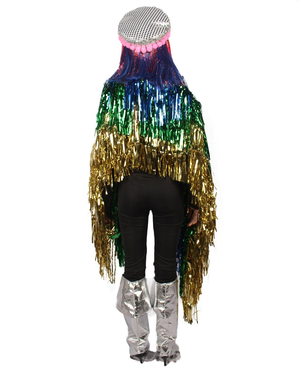  Multicolor Tinsel Jacket Costume