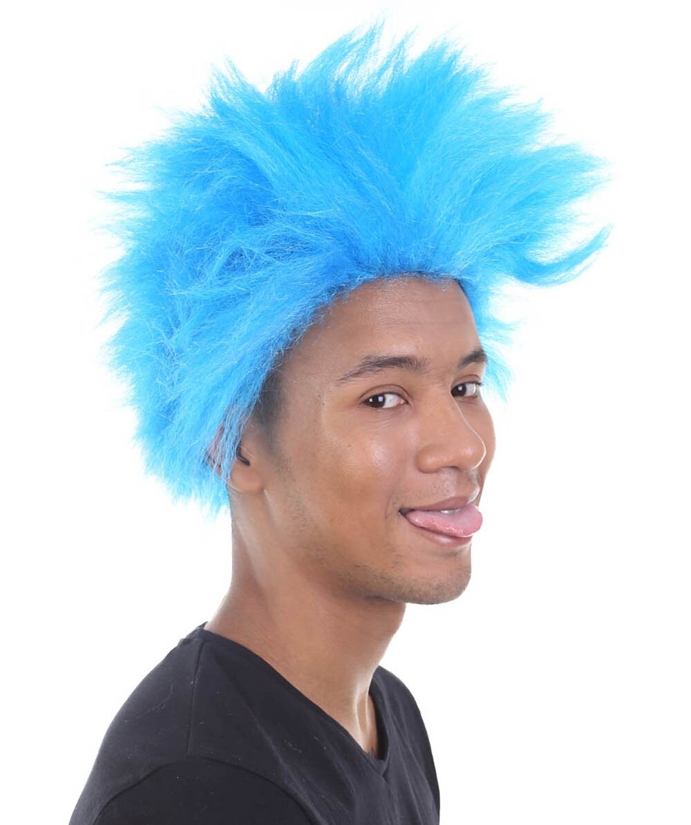 Blue Spiky Wig