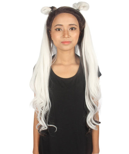 Ari Women's Long Lace Front Wavy Buns with Dark Roots - Fashion Wigs | Nunique