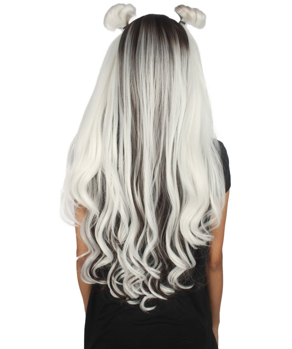 Ari Women's Long Lace Front Wavy Buns with Dark Roots - Fashion Wigs | Nunique