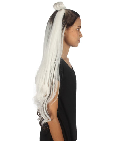 Ari Women's Long Lace Front Wavy Buns with Dark Roots - Fashion Wigs | Nunique