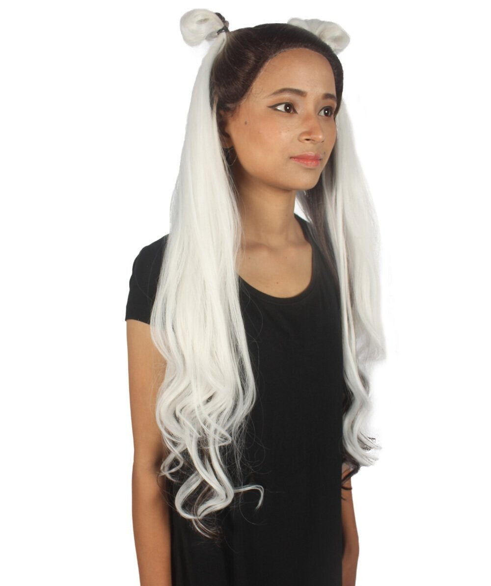 Ari Women's Long Lace Front Wavy Buns with Dark Roots - Fashion Wigs | Nunique