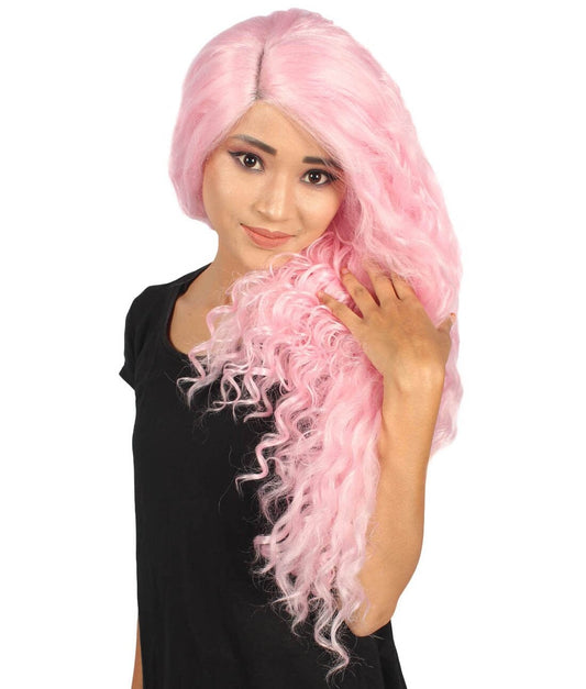 Nikki Women's Long Length Lace Front Curly With Bangs - Fashion Wigs | Nunique