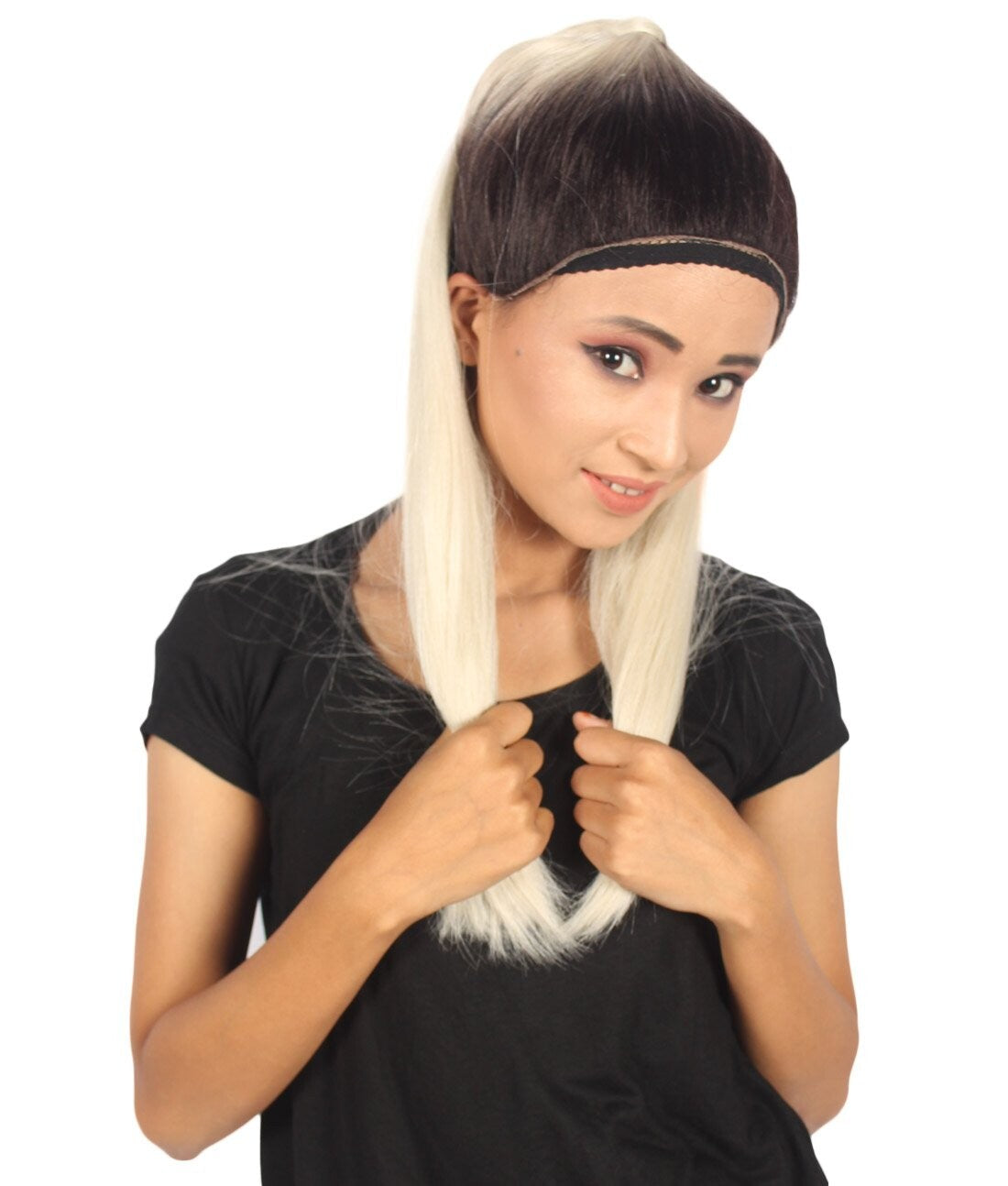 Tony Women's Medium Length Lace Front Straight With Bangs - Fashion Wigs | Nunique