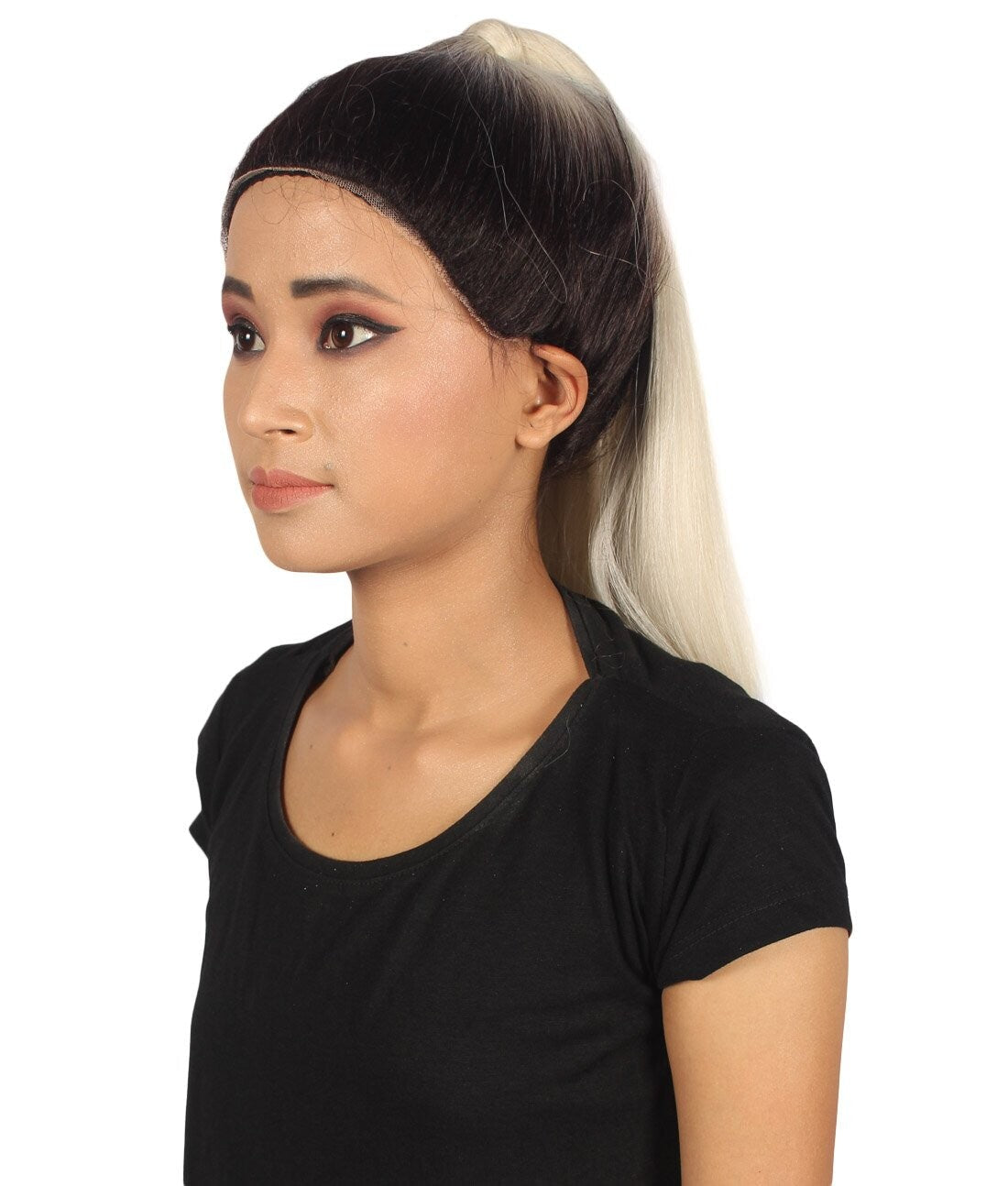 Tony Women's Medium Length Lace Front Straight With Bangs - Fashion Wigs | Nunique