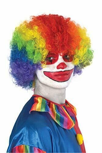 Banana Costume Super Afro Scary Clown 70's Disco Halloween Wig, Rainbow, Multiple Colors | Goods By BC