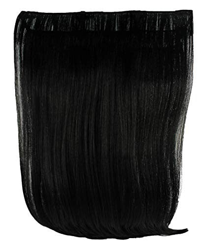 HPO Straight Dark Black High Heat Clip-In Synthetic Extension (16 in) ST-002…