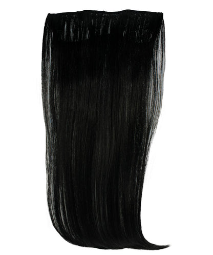 HPO Straight Dark Black High Heat Clip-In Synthetic Extension (16 in) ST-002…