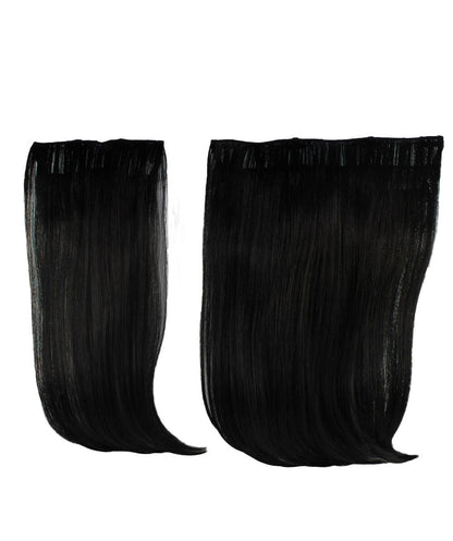 HPO Straight Dark Black High Heat Clip-In Synthetic Extension (16 in) ST-002…