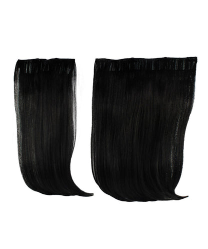 HPO Straight Dark Black High Heat Clip-In Synthetic Extension (16 in) ST-002…