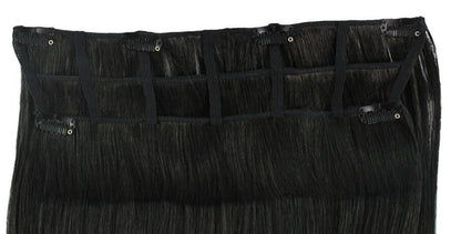 HPO Straight Dark Black High Heat Clip-In Synthetic Extension (16 in) ST-002…