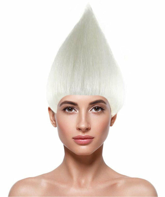 White Straight Trolls Wig